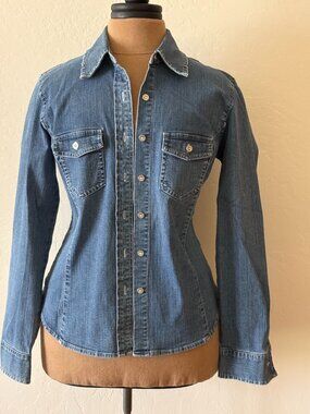 Limited Jeans Denim Button Up Top. Size S. Denim.